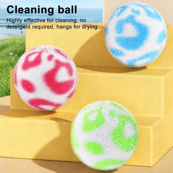 Temizleme Topu Yeniden Kullanılabilir Fiber Ovma Aparatı Çizmez Bulaşık Temizleme Topu Mutfak Banyo Muslukları Tezgahlar Leke Çıkarıcı