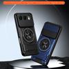 For Honor 500 5G Magnetic Case Ring Holder Foldable Kickstand TPU PC Phone Cover with Camera Lens Slider