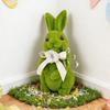 Bunny Ornament Easter Decoration with Artificial Moss Resin Core Waterproof UV-Resistant Outdoor Spring Centerpiece Decor