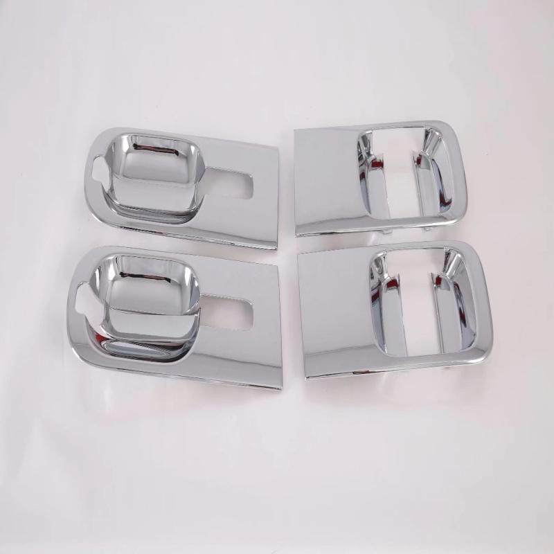 For Hyundai Grand Starex H-1 i800 2018   ABS Chrome Carbon Exterior Side Door Handles door door Bowls Frame Cover Trim