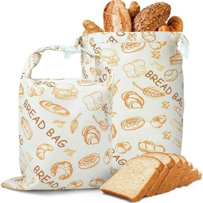 Tragbare Baumwoll-Brotbeutel in Lebensmittelqualität Wiederverwendbare selbstgemachte Brotbeutel Küchenaufbewahrung Brot Großer waschbarer Aufbewahrungsbeutel Lebensmittel-Organizer