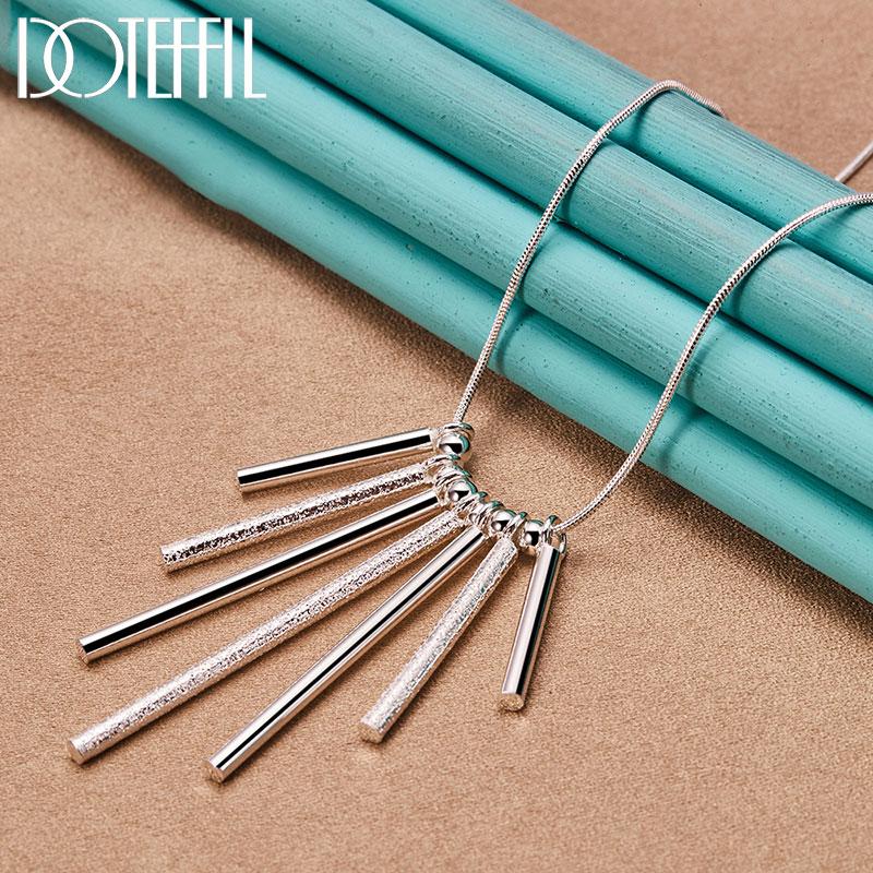 Μόδα κοσμήματα με μακρύ κρεμαστό κολιέ από ασήμι 925