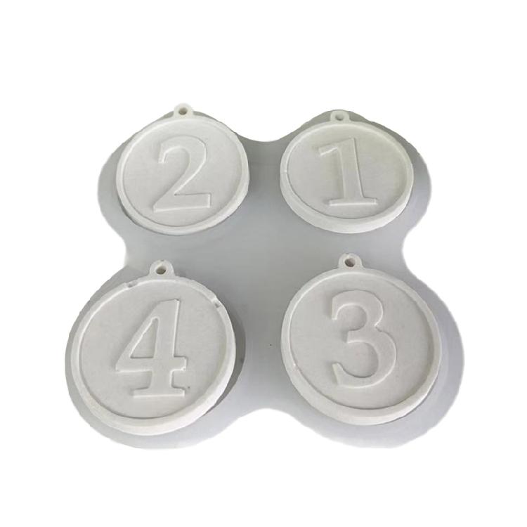Round Number Pendant Silicone Mould 1234 Number Hanging Ornament Molds Keychains Plaster Molds Deer Epoxy Resin Molds 1