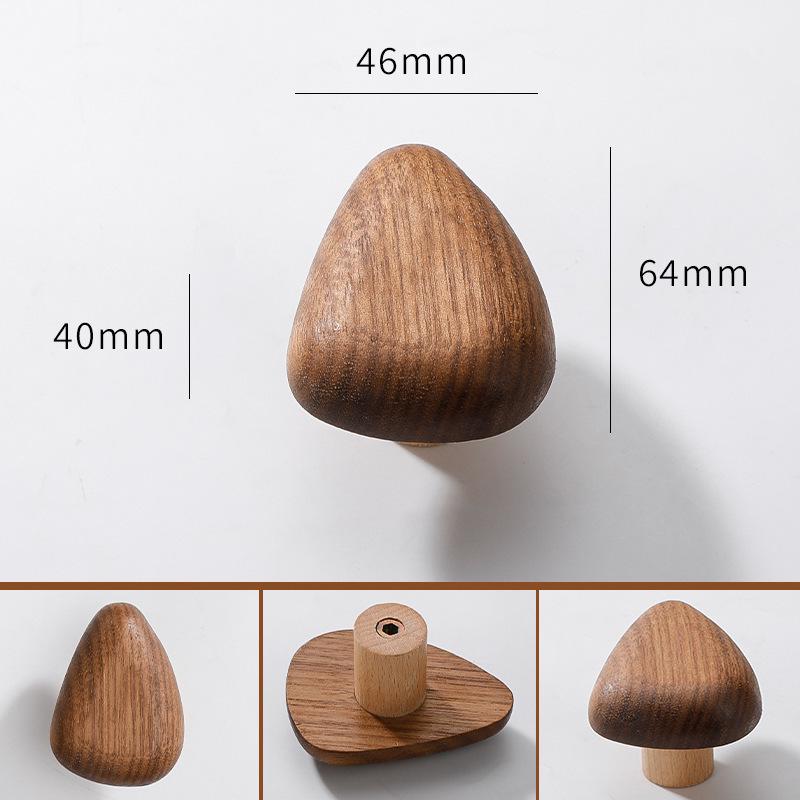 Solid Wood No-Punch Wall-Mounted Coat Hook