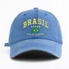 Berretto da Baseball Unisex con Stampa Bandiera Lettere Brasile Lavato Cappello da Papà Retrò Vintage Disponibile in Diversi Colori Retrò Cappello da Sole da Esterno