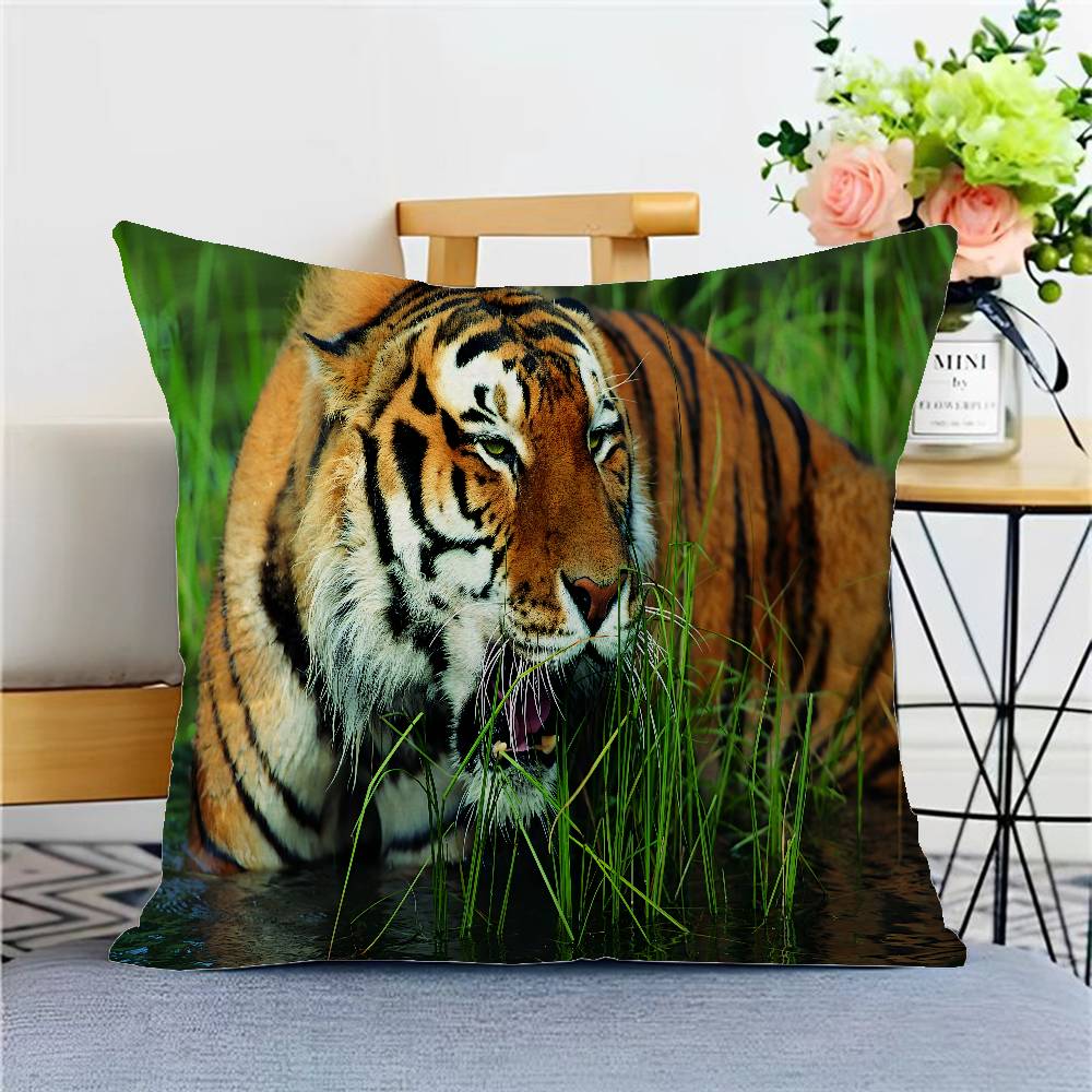 Tiger Muster Kissenbezug Dekokissen Sofa Heimdeko Hülle Kissenbezüge