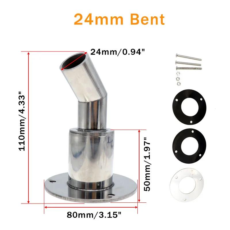 22mm/24mm Stainless Steel 316 Thru Hull Exhaust Fitting Tube Pipe Socket Hardware Part Air Diesel Vent Heater For Car Boat Truck