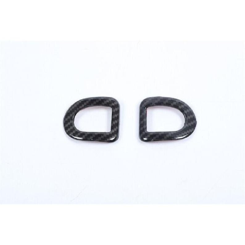Carbon Fiber Inner Door Bolt Lock Down Cover Trim 2pc For Ford Mustang 2009-2014