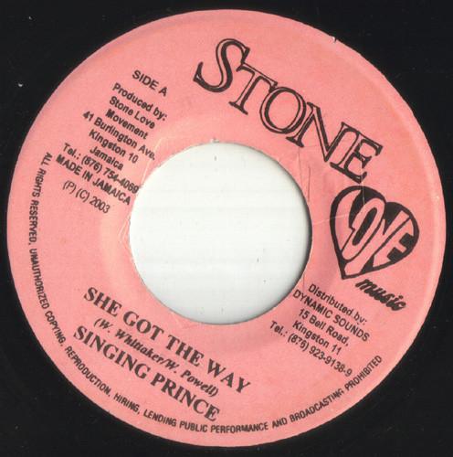 

7-дюймовая пластинка SINGING PRINCE / L.A. LEWIS - She Got The Way / Dog & Puss NONE Stone Love Musi 2003 Ямайка Регги, Ска и Даб Б/У