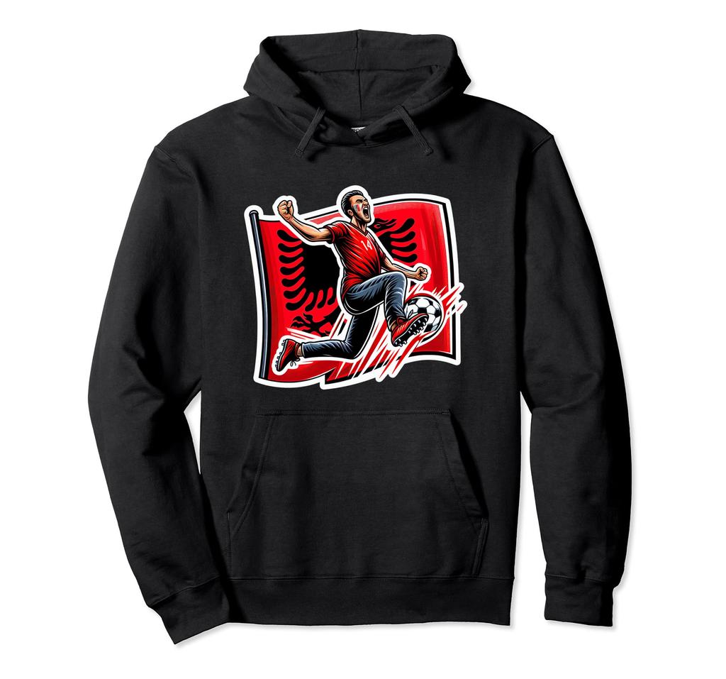 Patriotic Albanian Flag Fan Hoodie