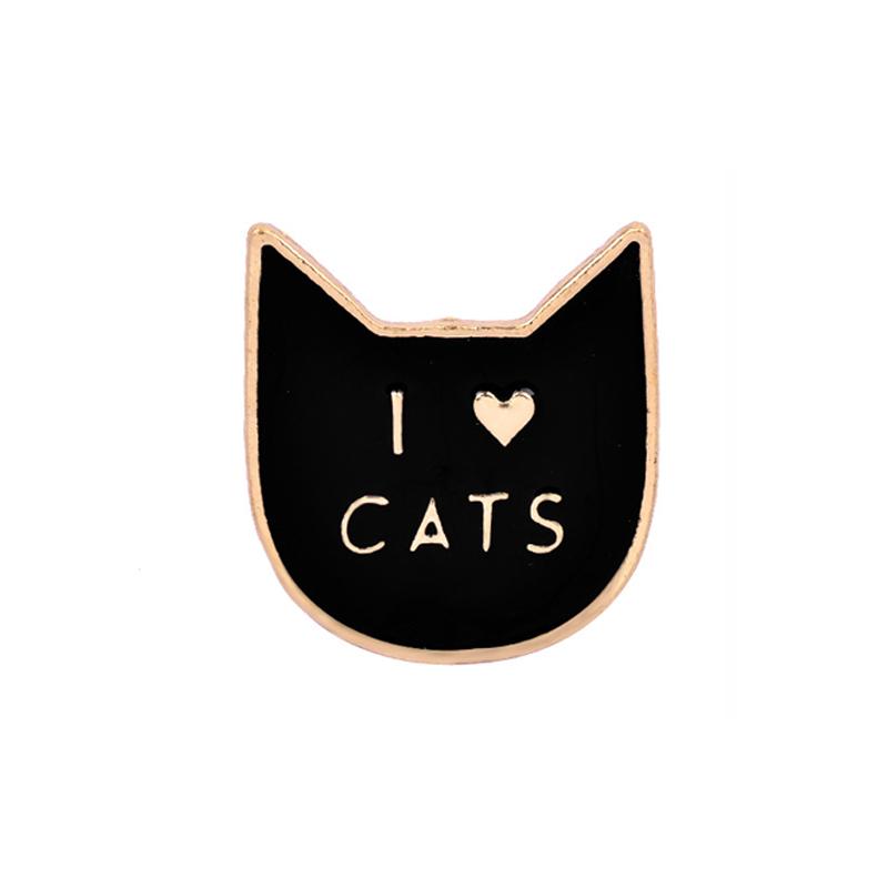 Black And White Cat Enamel Pins Hugging Cats Brooches Cartoon Cute Animal Backpack Lapel Custom Badges Jewelry Gifts For Friends
