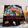 1PC Cartoon Characters Collage Custom Name Patterned Flannel Blanket Suitable For All Seasons For Home Decor Warmth And Comfort Gifts Holiday Present