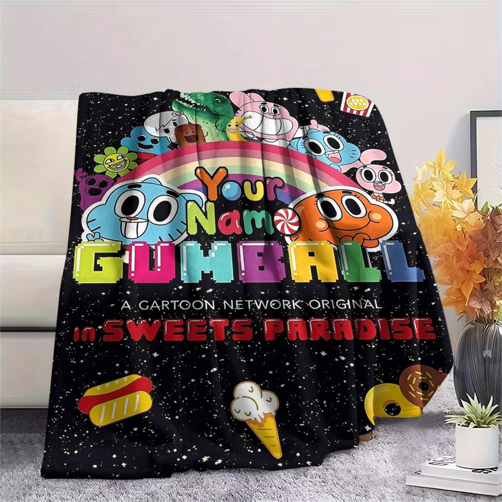 1PC Cartoon Characters Collage Custom Name Patterned Flannel Blanket Suitable For All Seasons For Home Decor Warmth And Comfort Gifts Holiday Present