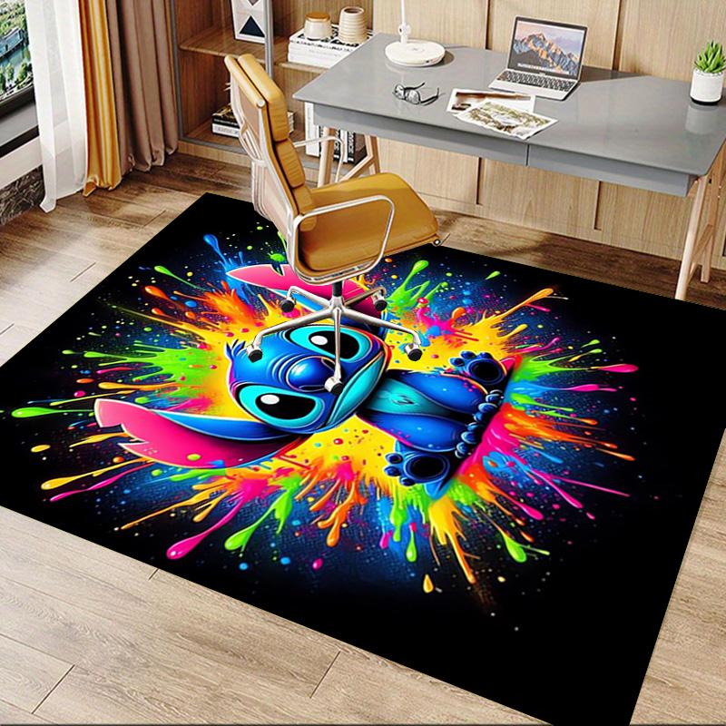 Colorful Stitch Explosion Carpet For Playroom Bedroom Living Room Sofa Home Decorkids Game Area Rug Nonslip Floor Mat