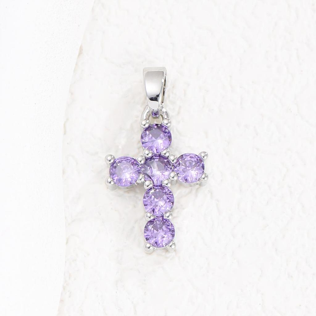 Exquisite Copper Micro-Plated Gold Birthstone Pendant for Every Month