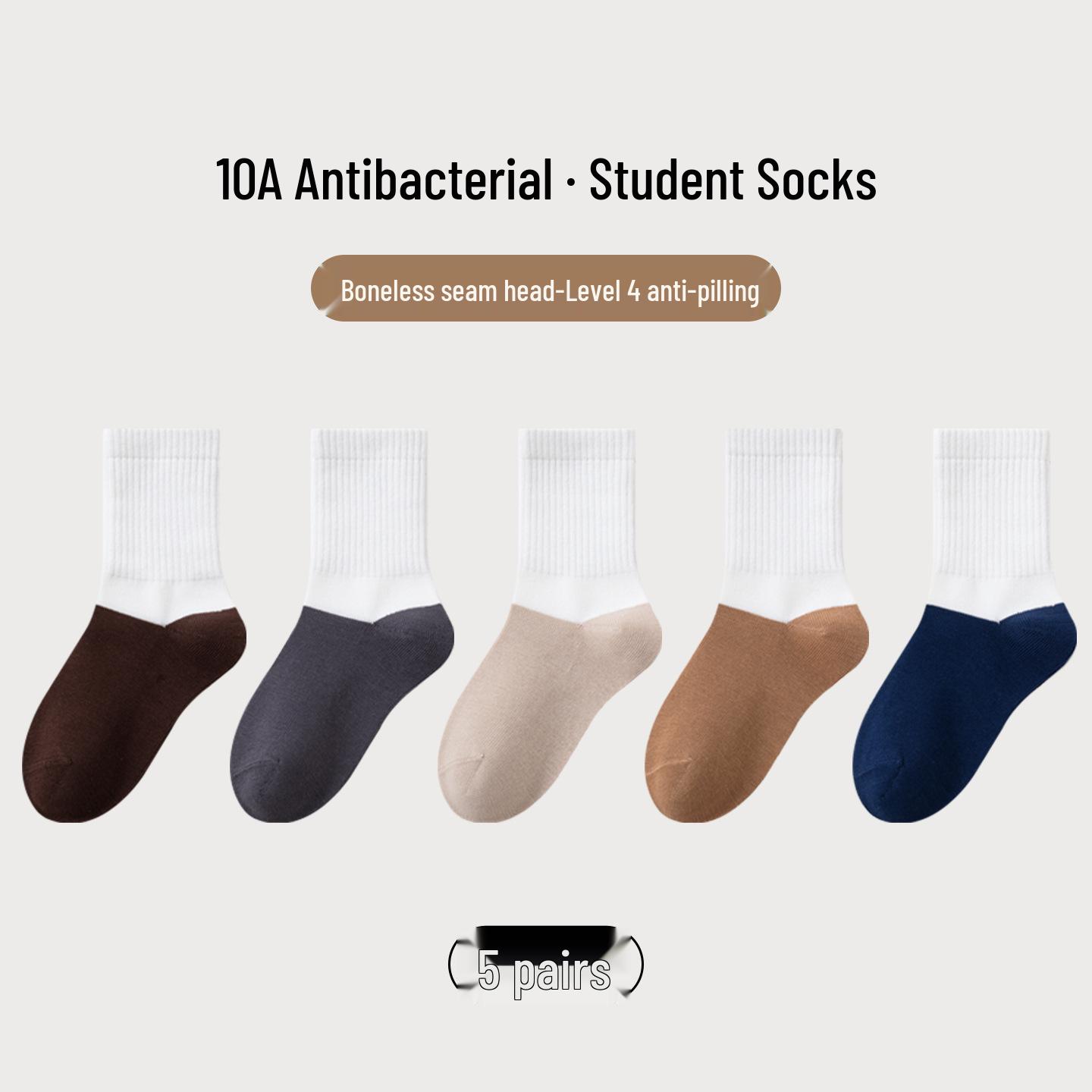 

Girls Pure Cotton Sweat-Absorbent White Mid-Tube Socks - Boneless, Anti-Pilling, Dirt-Resistant for Spring & Autumn 9-12 Recommended Foot Length 19-22CM