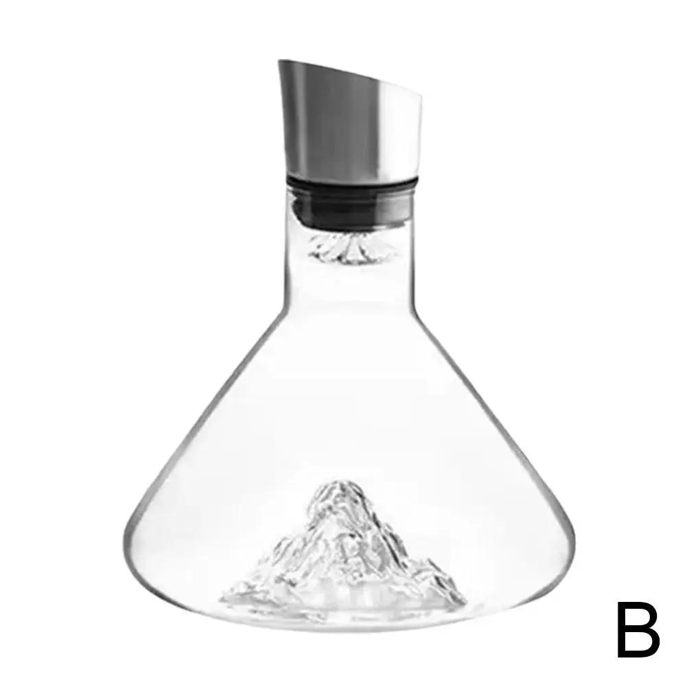 

Графин в стиле водопада Iceberg, прозрачный стеклянный графин, винный красный диспенсер, ароматизатор, высококачественный фильтр для быстрого приготовления вина V1H2