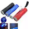 1/2/5Pcs 395nm UV Flashlight, 9LED Purple Light Anti-Skid Torch with Rope, Professional Portable Gadget
