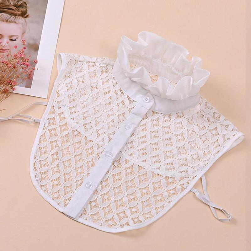 Bílý Dámský Falešný Límec Krajka Černý Falešný Límec Stojáček Elegantní Odnímatelný Košilový Límec Pro Ženy Odnímatelný Poloviční Košile Falešný Límec