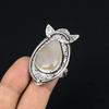 Natural Montana Agate Gemstone 925 Silver Statement Ring Size 8 For Women