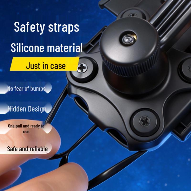 Shockproof Phone Holder for Cycling, Mountain Bikes, Motorcycles & Scooters with Anti-Shake Straps & Fixing Bracket