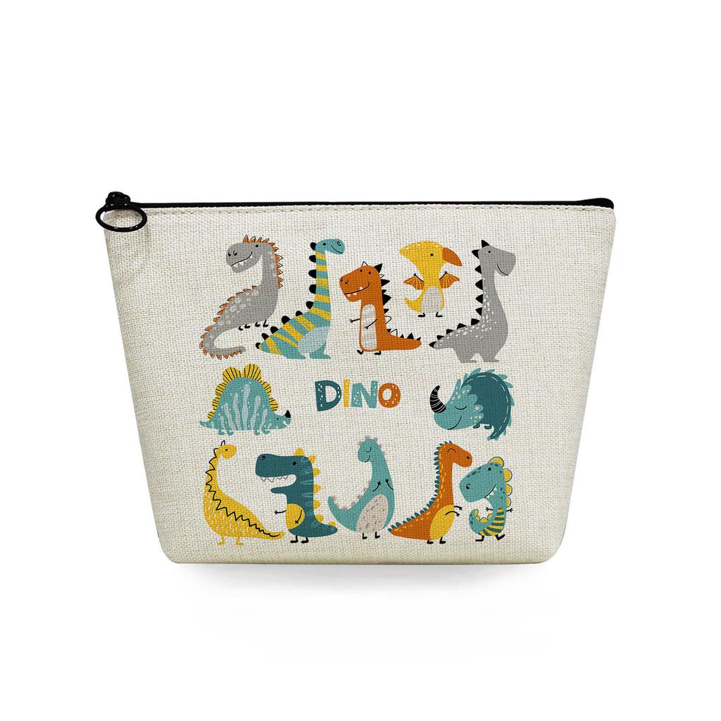 Women Dinosaur Print Cosmetic Bag Toiletries Organize Travel Storage Case 6727 KTB