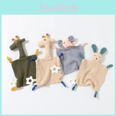 Baby Baumwoll-Musselin-Kuscheltuch mit Plüschhase und Hase für Neugeborene