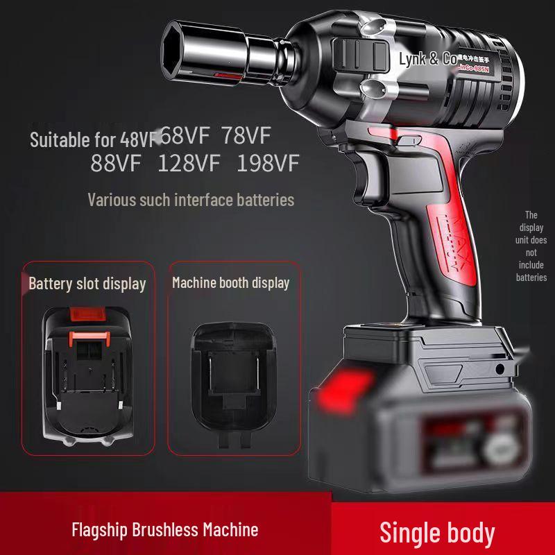 Brushless Lithium Electric Impact Wrench: Rechargeable, High-Torque Tool for Scaffolding and Carpentry