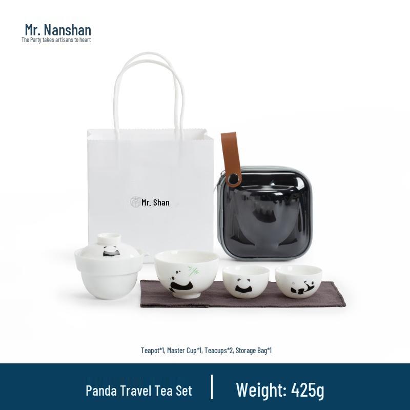 Portable Chinese Panda Travel Tea Set Panda Travel Tea Set