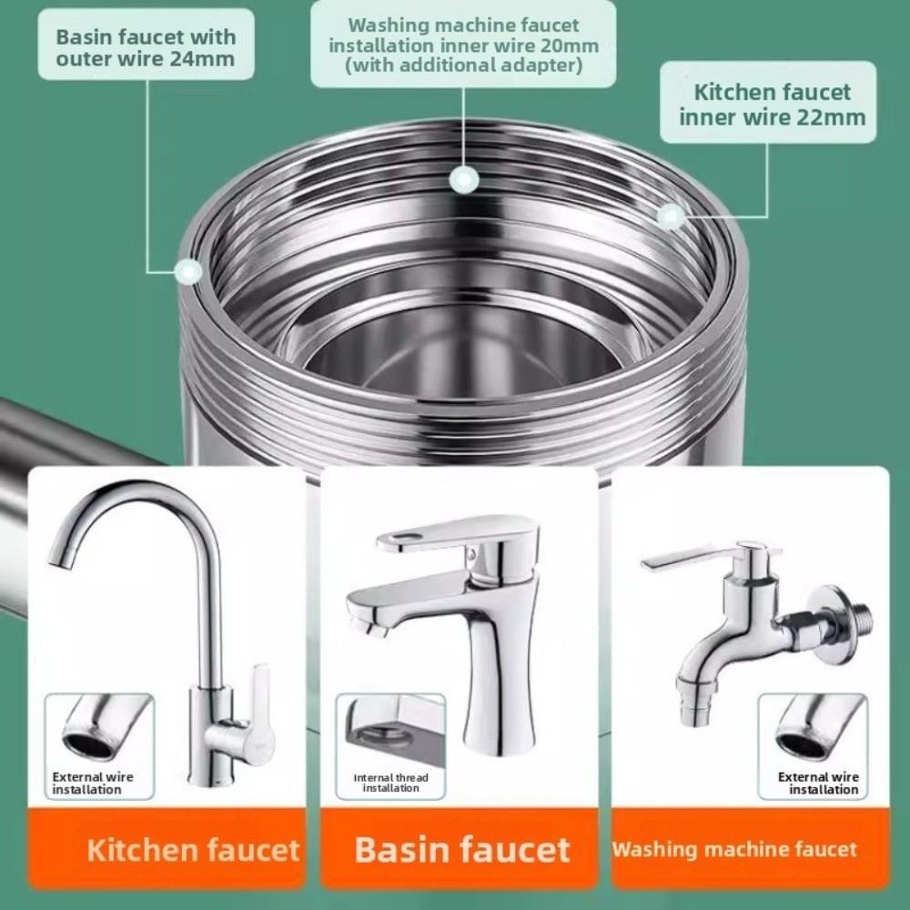 1080° Rotatable Water Faucet Aerator 2 Mode Water Filter Nozzle Bubbler Kitchen