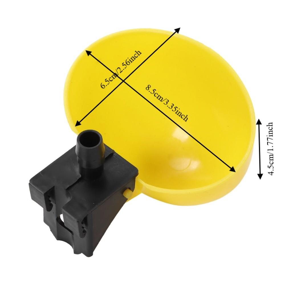 10Pcs Yellow Automatic Bird Waterer Large Capacity Bird Water Drinker Pet Bird