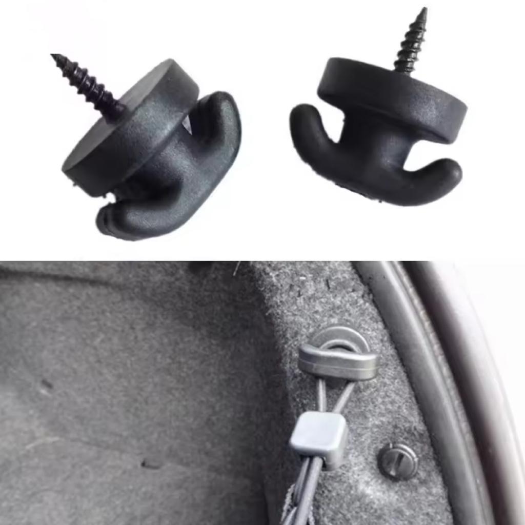 2Pcs Car Rear Trunk Net Tie Down Hook Ring Loop Hanging Auto Fastener Clip Auto Accessories Universal For BMW Honda Toyota VW