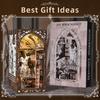 MiniCity DIY Book Nook Kit with LED Light - Dollhouse Miniature House Kit for Beginners and Teens