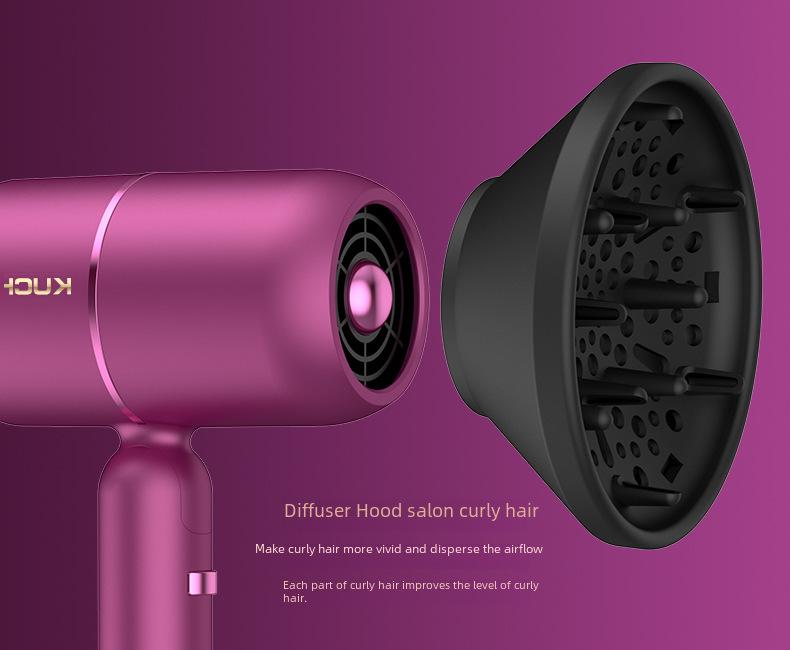 Foldable High-Power Hair Dryer with Hot/Cold Options and Blue Light for Home and Salon Use