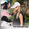 (Black) Sun Hat Fan Cap Visor Hats with Fan Large Area Sun Protection,Visors for Women/Men/Kids