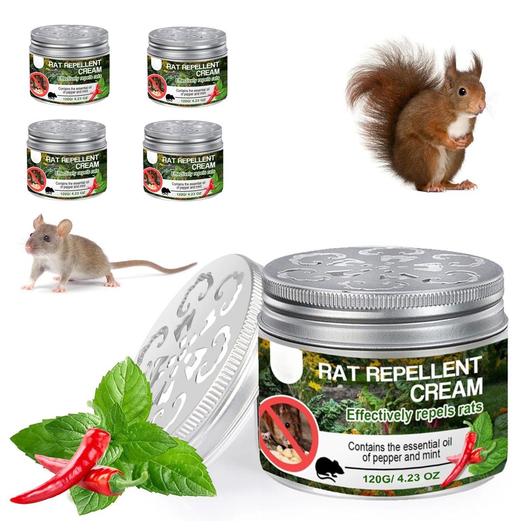 Crema para Ratas para Jardineros para Ahuyentar Ratas en el Huerto, Extracto de Planta para Evitar Ratas y Capturar Ratas