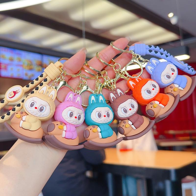 1PC Sheep Keychain Pendant Couple Car Bag Key Ring Pendant