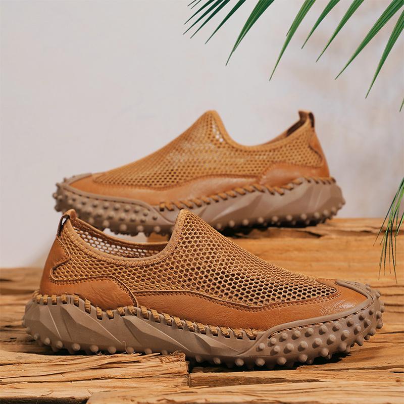 Fashion Breathable Men's Mesh Sneakers Non-Slip Men Hollow Out Casual Shoes Outdoor Big Size 38-48 Loafers Lightweight Male Tennis Shoes