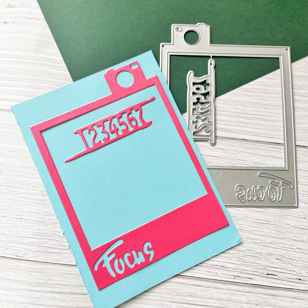 Kameraramme Metallskjærematriser DIY Craft Carbon Steel Preging Mal Stencil Scrapbooking for Card Die Cuts Mold