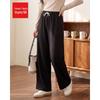 IEF Women's High-Waist Wide-Leg Drawstring Casual Pants