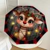 1PC Christmas, DeerAutomatic Open/Close Umbrella with Windproof, 8-Rib Sturdy Canopy, Durable Ribs, Fashionable Design, Outdoor Accessory, Fun Prin, H