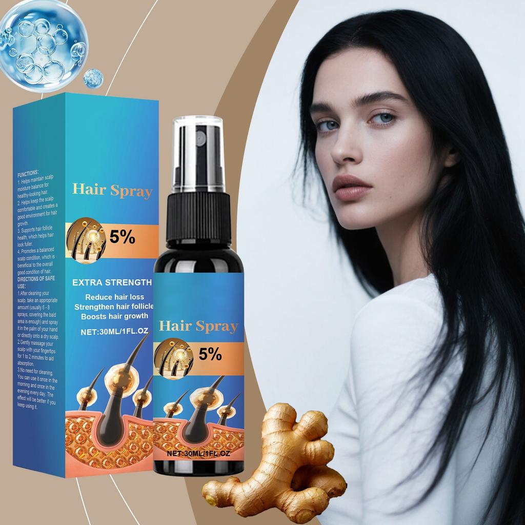 Scalp Care Spray, Scalp Moisturizing Spray, Water-oil Balance Promoting Hair Growth Moisturizing Spray,30ml