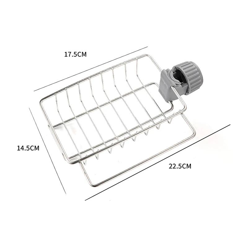 Edelstahl Wasserhahn Halter Küchen Aufbewahrungsregal Schwamm Spültuch Finishing Rack Abtropfgestell Pool Lappen Aufbewahrung Abtropfen Trocknen