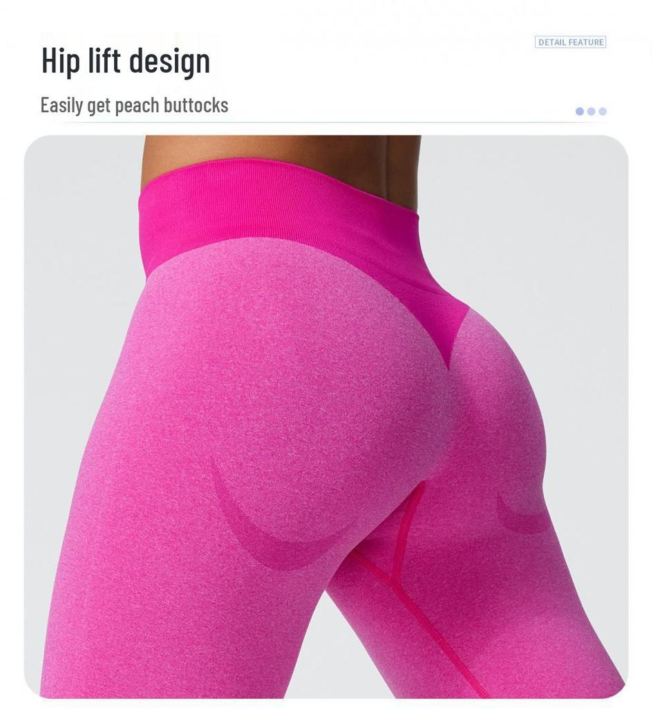 Pantalons de Yoga RYGZ Sans Couture Haute Élasticité Push-Up - Pantalons de Fitness et de Course à Pied pour Femmes à Séchage Rapide