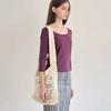 Flower Doily Big Shoulder Cross Bag _ Cream