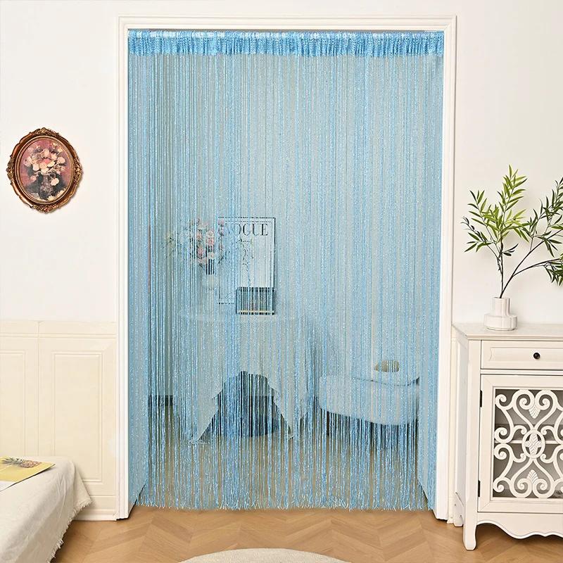 Perdele cu Fir Velcro Panou Ecran Panglică Șnur Separator Jaluzea pentru Camera de Zi Ușă Perete Panou Fereastră Perdea cu Ciucuri Perdea de Ușă cu Velcro