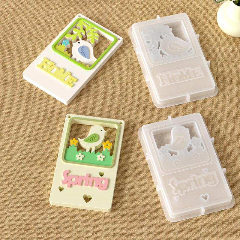 Tear Resistant Silicone Molds Bird Pattern Handmade Mold Silicone Texture Suitable for Hand-making Pendant Jewelry