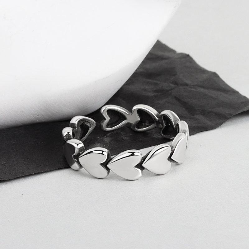 Fashionable Heart Crossed Index Ring For Women Simple And Personalized Trendy Knuckle Ring