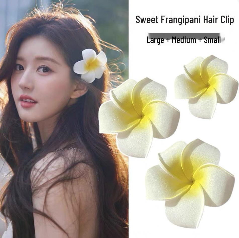 Fairy Egg Flower Hair Clip - Floral Hairpin for Girls' Beach Vacations and Photos