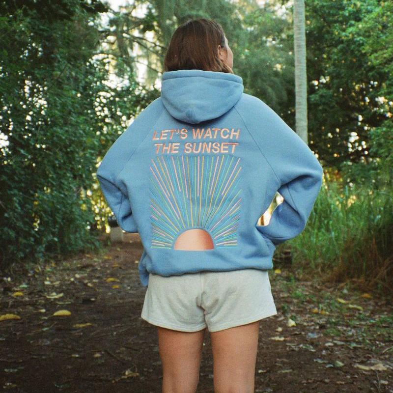 Kvinner Tykk Langermet Høst og Vinter O-Hals Hettegenser Vintage Blomsterprint Mote Løse Sweatshirts med Lomme